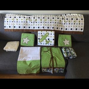 Bacati Camouflage Air 8 piece Crib Set